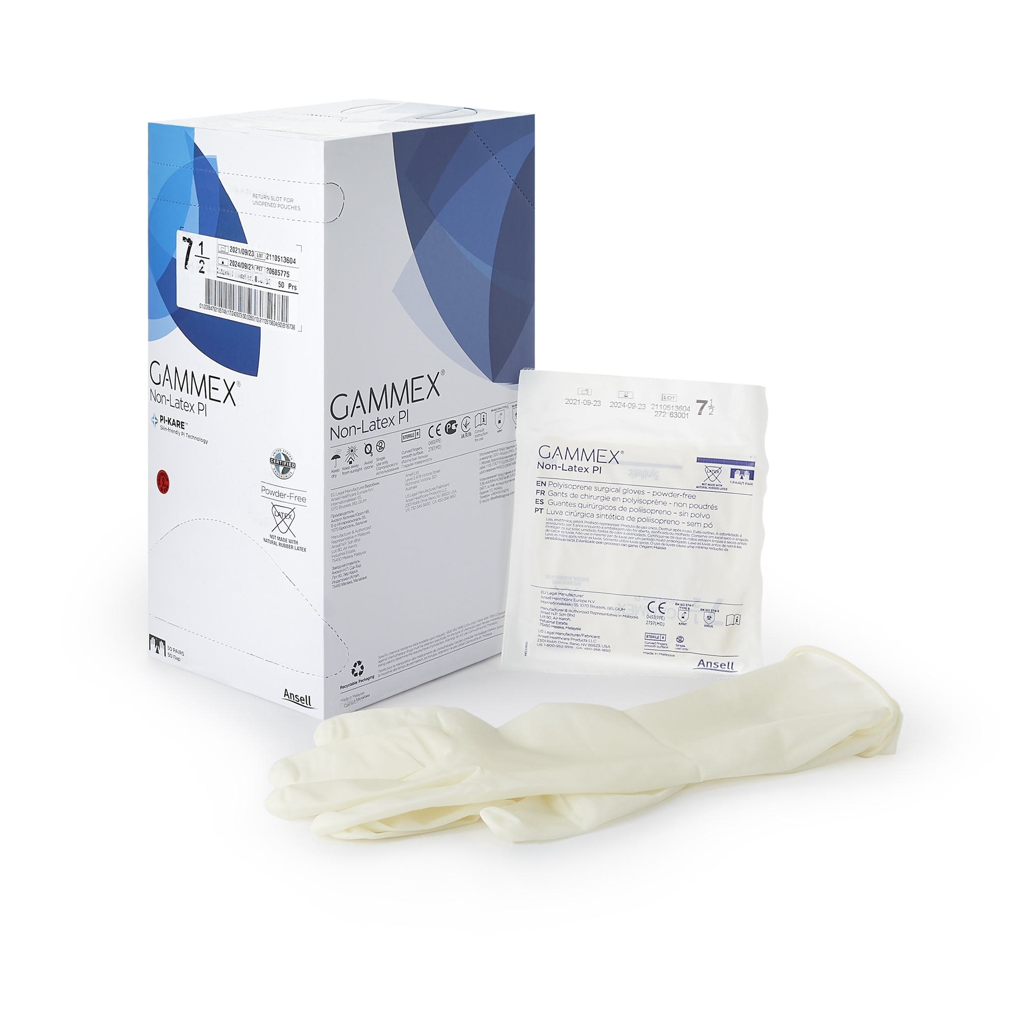 Gloves Surgical Glove GAMMEX® Non-Latex PI Size  .. .  .  